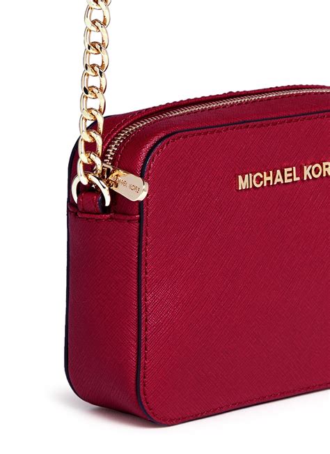 michael kors red jet set crossbody|Michael Kors jet set collection.